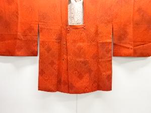 松皮菱に花模様織り出し道行コート